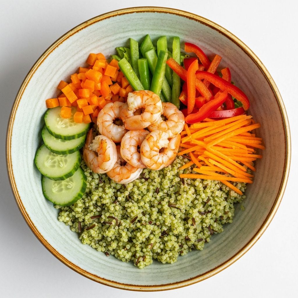 Saláta tálban látható összetevőkkel, felülről fotózva